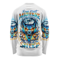 Wolf Skull Long Sleeve Shirt You First Mistake Was Thinking I Was One Of The Sheep - Wonder Print Shop