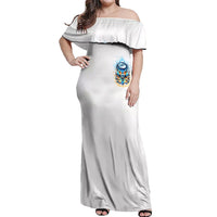 Wolf Skull Off Shoulder Maxi Dress You First Mistake Was Thinking I Was One Of The Sheep - Wonder Print Shop