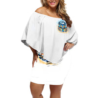 Wolf Skull Off Shoulder Short Dress You First Mistake Was Thinking I Was One Of The Sheep - Wonder Print Shop