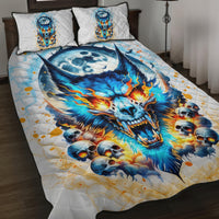 Wolf Skull Quilt Bed Set You First Mistake Was Thinking I Was One Of The Sheep - Wonder Print Shop