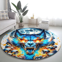 Wolf Skull Round Carpet You First Mistake Was Thinking I Was One Of The Sheep