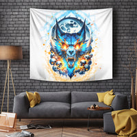 Wolf Skull Tapestry You First Mistake Was Thinking I Was One Of The Sheep - Wonder Print Shop