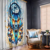 Wolf Skull Window Curtain You First Mistake Was Thinking I Was One Of The Sheep - Wonder Print Shop