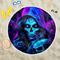 Witch Skull Beach Blanket The Good Girl In Me Got Tired Of The Bullshit - Wonder Print Shop