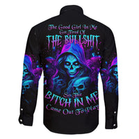 Witch Skull Family Matching Long Sleeve Bodycon Dress and Hawaiian Shirt The Good Girl In Me Got Tired Of The Bullshit - Wonder Print Shop