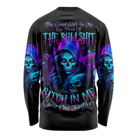 Witch Skull Long Sleeve Shirt The Good Girl In Me Got Tired Of The Bullshit - Wonder Print Shop