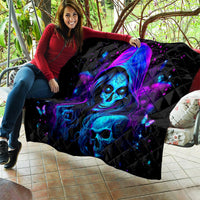 Witch Skull Quilt The Good Girl In Me Got Tired Of The Bullshit - Wonder Print Shop