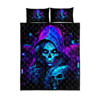 Witch Skull Quilt Bed Set The Good Girl In Me Got Tired Of The Bullshit - Wonder Print Shop