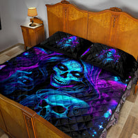 Witch Skull Quilt Bed Set The Good Girl In Me Got Tired Of The Bullshit - Wonder Print Shop