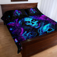 Witch Skull Quilt Bed Set The Good Girl In Me Got Tired Of The Bullshit - Wonder Print Shop