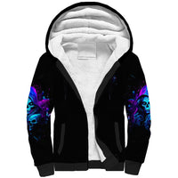 Witch Skull Sherpa Hoodie The Good Girl In Me Got Tired Of The Bullshit - Wonder Print Shop