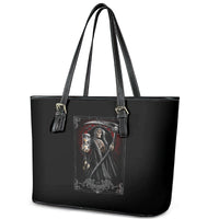 Skull Leather Tote Bag Death Reaper Arcana - Wonder Print Shop