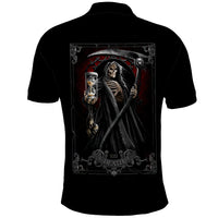 Skull Polo Shirt Death Reaper Arcana - Wonder Print Shop
