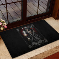 Skull Rubber Doormat Death Reaper Arcana - Wonder Print Shop