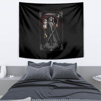 Skull Tapestry Death Reaper Arcana - Wonder Print Shop