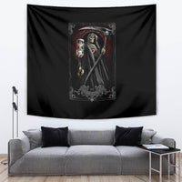 Skull Tapestry Death Reaper Arcana - Wonder Print Shop