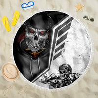 Skull Beach Blanket Riding Motocycle - Wonder Print Shop
