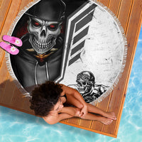 Skull Beach Blanket Riding Motocycle - Wonder Print Shop