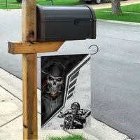 Skull Garden Flag Riding Motocycle - Wonder Print Shop