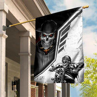 Skull Garden Flag Riding Motocycle - Wonder Print Shop