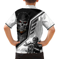 Skull Hawaiian Shirt Riding Motocycle - Wonder Print Shop