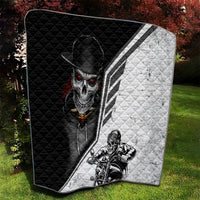 Skull Quilt Riding Motocycle - Wonder Print Shop