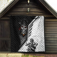 Skull Quilt Riding Motocycle - Wonder Print Shop