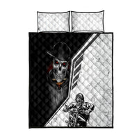 Skull Quilt Bed Set Riding Motocycle - Wonder Print Shop