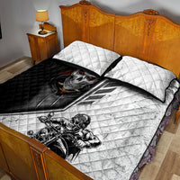 Skull Quilt Bed Set Riding Motocycle - Wonder Print Shop