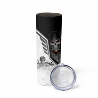 Skull Skinny Tumbler Riding Motocycle - Wonder Print Shop
