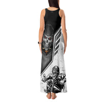 Skull Tank Maxi Dress Riding Motocycle - Wonder Print Shop