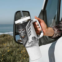 Skull Tumbler With Handle Riding Motocycle - Wonder Print Shop