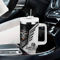 Skull Tumbler With Handle Riding Motocycle - Wonder Print Shop