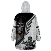 Skull Wearable Blanket Hoodie Riding Motocycle - Wonder Print Shop