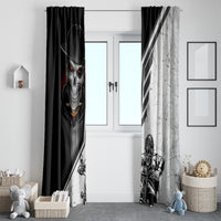 Skull Window Curtain Riding Motocycle - Wonder Print Shop