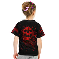 Skull Kid T Shirt Bloody Skull Scream - Wonder Print Shop