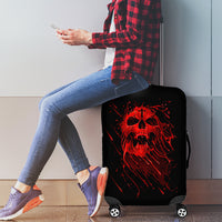 Skull Luggage Cover Bloody Skull Scream - Wonder Print Shop