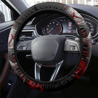 Skull Steering Wheel Cover Bloody Skull Scream - Wonder Print Shop