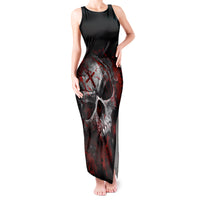 Skull Tank Maxi Dress Bloody Skull Scream - Wonder Print Shop