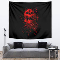 Skull Tapestry Bloody Skull Scream - Wonder Print Shop