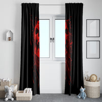Skull Window Curtain Bloody Skull Scream - Wonder Print Shop