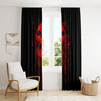 Skull Window Curtain Bloody Skull Scream - Wonder Print Shop