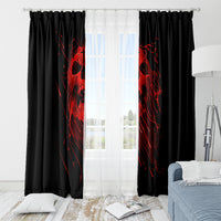 Skull Window Curtain Bloody Skull Scream - Wonder Print Shop