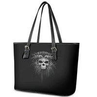 Skull Leather Tote Bag Skull Death Forever - Wonder Print Shop