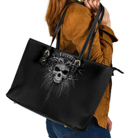 Skull Leather Tote Bag Skull Death Forever - Wonder Print Shop