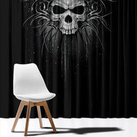 Skull Window Curtain Skull Death Forever - Wonder Print Shop