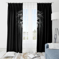 Skull Window Curtain Skull Death Forever - Wonder Print Shop