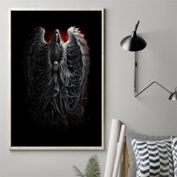 Skull Canvas Wall Art Death Angel Hold Skull - Wonder Print Shop