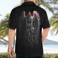 Skull Hawaiian Shirt Death Angel Hold Skull - Wonder Print Shop