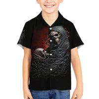 Skull Hawaiian Shirt Death Angel Hold Skull - Wonder Print Shop